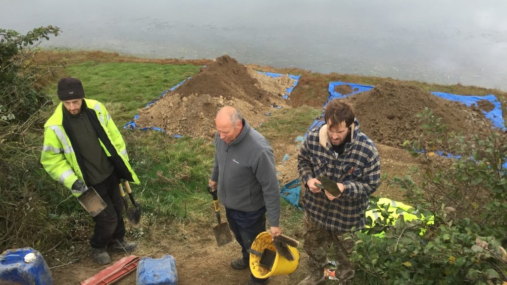 SMHS members excavating a pillbox at Cuckmere Haven